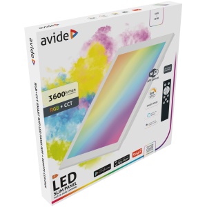 Avide LED Slim Panel 595x595x30mm 36W RGB+CCT RGBW