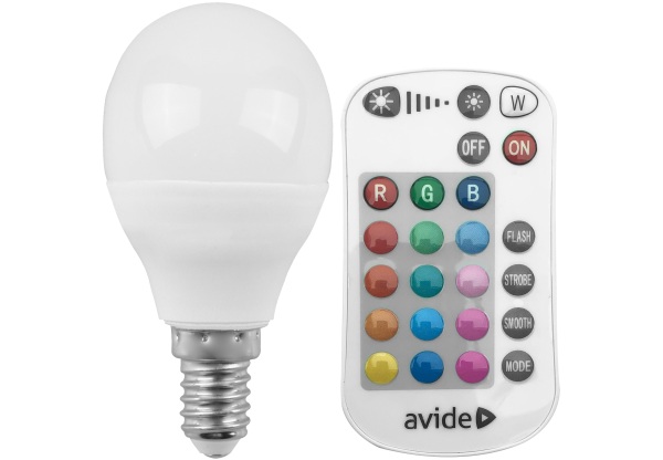 Avide Smart LED Mini Globe 4.9W RGB+W 2700K IR Távirányítóval Távirányítós