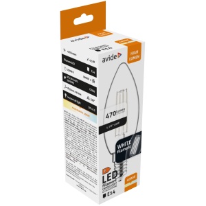 Avide LED White Filament Candle 6.5W E14 NW 4000K Gyertya