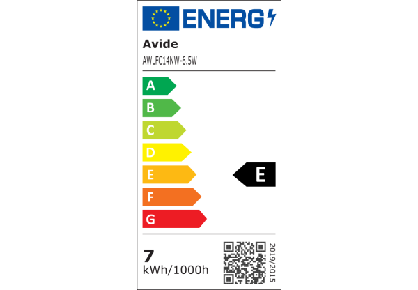 Avide LED White Filament Candle 6.5W E14 NW 4000K Gyertya