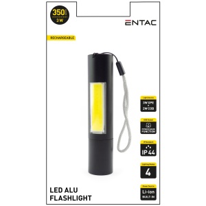 Entac Elemlámpa 1W 9LED ALU Ezüst 3xAAA nt. Elemlámpa