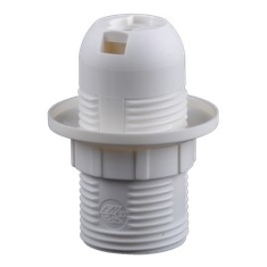 Thermoplasztikus (180°C) fali lámpatartó E27, fehér Foglalat