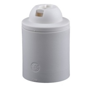 Thermoplasztikus (180°C) lógó lámpatartó E27, fehér Foglalat