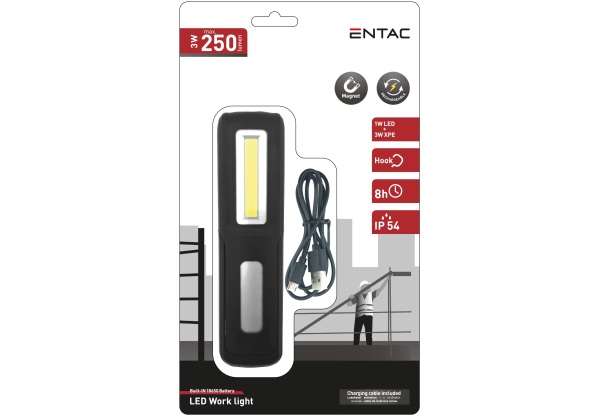 Entac Szerelőlámpa 1W LED + 3W XPE Újratölthető Szerelőlámpa