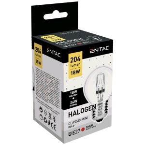 Entac Halogen Mini E27 18W 3000K Mini Gömb