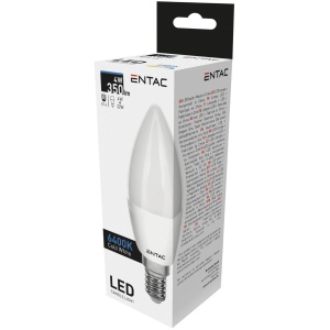 Entac LED Candle E14 4W CW 6400K Gyertya