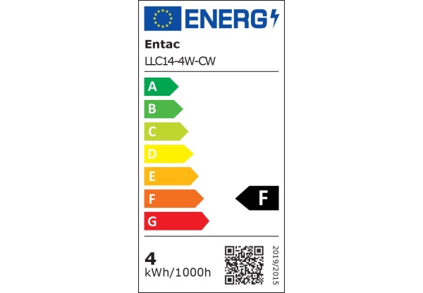 Entac LED Candle E14 4W CW 6400K Gyertya