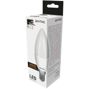 Entac LED Candle E14 4W NW 4000K Gyertya