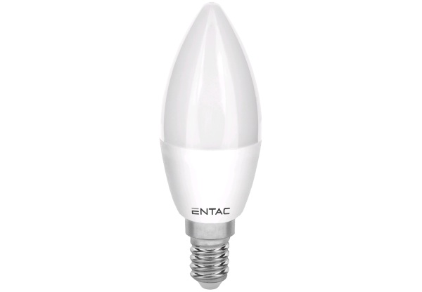 Entac LED Candle E14 6,5W CW 6400K Gyertya