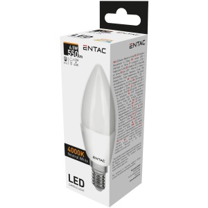 Entac LED Candle E14 6,5W NW 4000K Gyertya