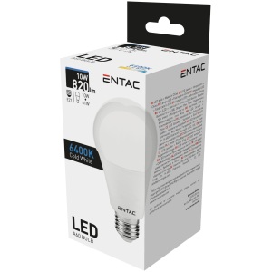 Entac LED Globe E27 10W CW 6400K Gömb