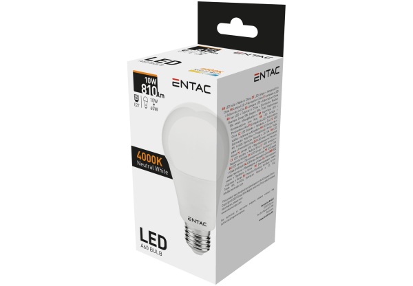 Entac LED Globe E27 10W NW 4000K Gömb