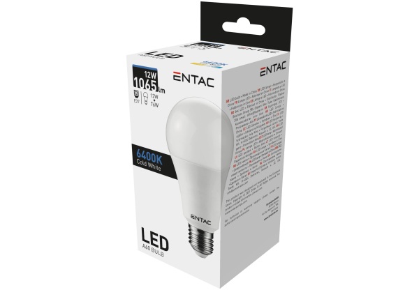 Entac LED Globe E27 12W CW 6400K Gömb