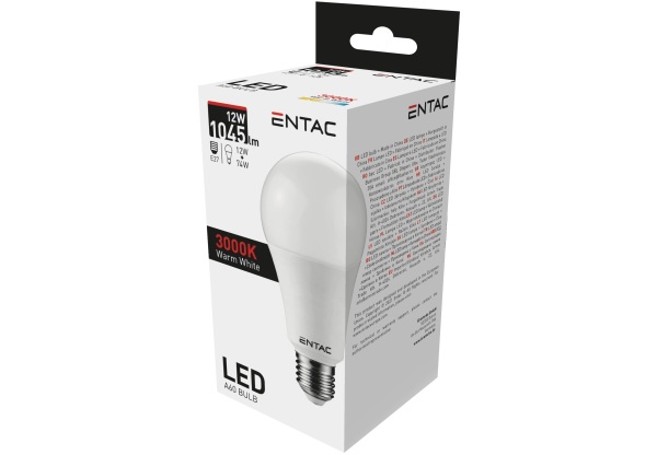 Entac LED Globe E27 12W WW 3000K Gömb