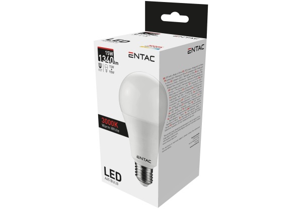 Entac LED Globe E27 15W WW 3000K Gömb