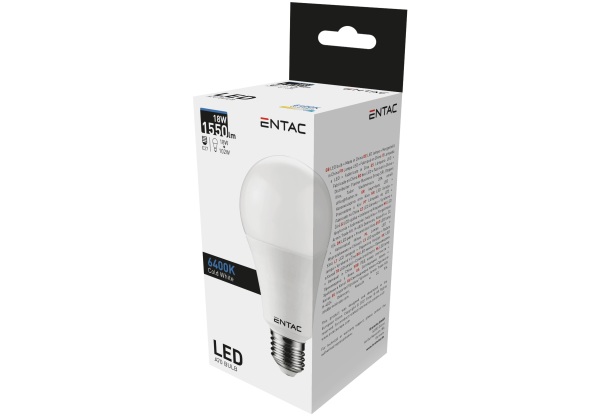 Entac LED Globe E27 18W CW 6400K Gömb