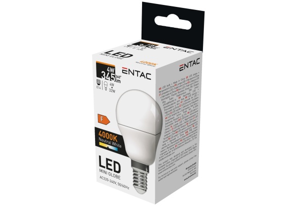 Entac LED Mini Globe E14 4W NW 4000K Mini Gömb