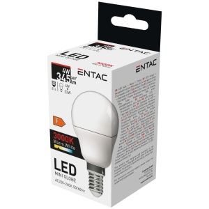 Entac LED Mini Globe E14 6,5W CW 6400K Mini Gömb