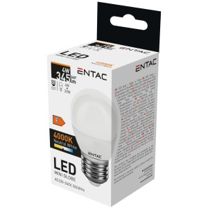 Entac LED Mini Globe E14 6,5W NW 4000K Mini Gömb