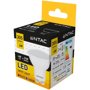 Entac LED Spot Wide Angle GU10 6,5W CW 6400K Szpot