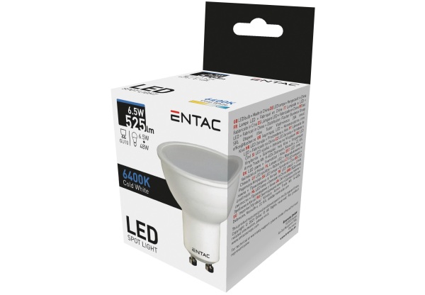 Entac LED Spot Wide Angle GU10 6,5W CW 6400K Szpot