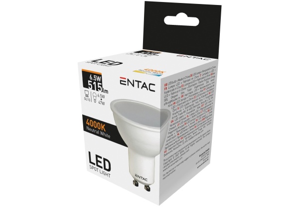 Entac LED Spot Wide Angle GU10 6,5W NW 4000K Szpot